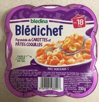 BLEDICHEF 250g Farandole de Carottes et Pâtes Coquilles Dès 18 mois