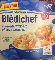 Etuvée de Butternut, Pâtes et Cabillaud