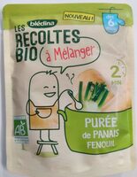 LES RECOLTES BIO à mélanger Sachet 120g Purée de Panais Fenouil Dès 6 mois