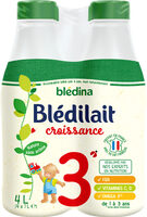 BLEDINA BLEDILAIT Croissance 3 Nature 4x1l De 1 à 3 Ans