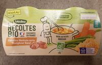 BLEDINA LES RECOLTES BIO Carottes Haricots Verts Boulghour Boeuf 2x200g Dès 15 Mois