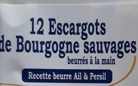 Escargots de Bourgogne sauvages beurrés à la main
