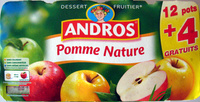 Dessert Fruitier® Pomme Nature (12 pots + 4 Gratuits) 1,6 kg - Andros