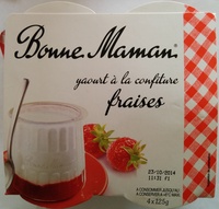 Yaourt à la confiture de fraises