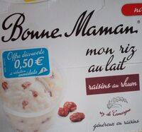 Riz au lait raisins au rhum