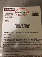 Penne au poulet sauce alfredo