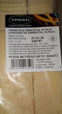 Tranches emmental