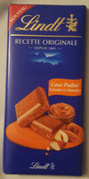 Tablette chocolat coeur praliné noisettes amandes