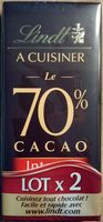 Le 70% cacao à cuisiner (Lot x 2)