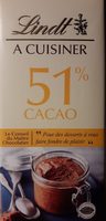 Chocolat à cuisiner 51% cacao