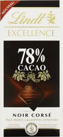 Chocolat noir extra-fin traditionnel - 78% de cacao