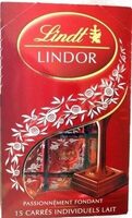Lindor 15 Carrés individuels lait