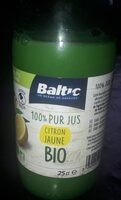 100% pur jus citron jaune bio