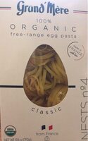 100% organic free-range egg pasta