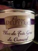 Bloc Foie Gras Canard 150 Origine France Delpeyrat