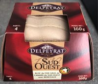 Bloc de foie gras de canard du sud-ouest avec morceaux