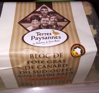 Bloc de foie gras de canard du sud-ouest avec morceaux