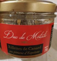 Rillettes de canard au piment d'Espelette