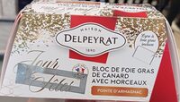 Bloc de foie gras de canard avec morceaux pointe d'Armagnac