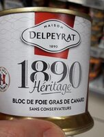 Bloc de foie gras de canard 1890 Heritage