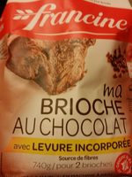 Ma brioche au chocolat avec levure incorporée