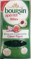 Apéritif billes - Fromage à l'échalote et à la ciboulette - Cœur figue