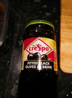 Pitted black olives in brine