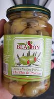 Olives Vertes Farcies à la Pâtes de Poivron