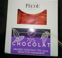 Dragée chocolat 70% cacao mandarine
