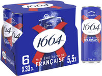 1664 6x33cl can 1664 hd 5.5 degre alcool