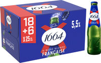 1664 18x25cl 1664 + 6 bouteilles offerte 5.5 degre alcool