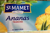 Ananas tranches au sirop léger
