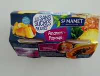 Ananas papaye sans sucres ajoutées