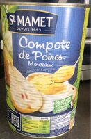 Compote de poire morceau allégée en sucre