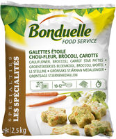 Galette chou-fleur brocoli carotte