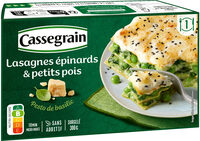 Lasagnes Epinards Petits pois 300g