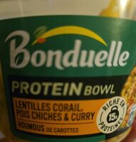 Protein bowl lentilles corail, pois chiches & curry