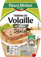 Terrine de volaille aux olives halal - 150 g.