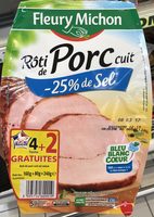 Rôti de Porc cuit (-25% de sel) (4+2 gratuites)