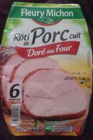 6 Tranches Rôti de Porc Cuit Doré au Four