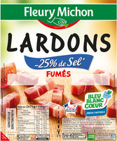 Lardons fumés - 25 % de sel* - 2x75g