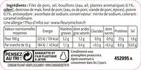 Rôti de porc cuit 100 % filet* - 6 tranches