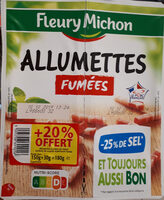 Allumettes fumées -25% de sel