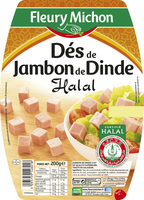 Dés de jambon de dinde Halal