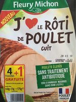 Le rôti de poulet cuit