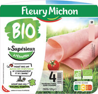 Jambon Supérieur sans couenne Bio - 4 tranches fines
