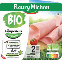 Jambon Supérieur sans couenne Bio - 2 tranches
