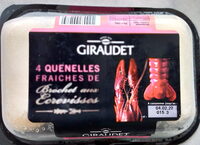 4 quenelles fraîches de brochet aux écrevisses