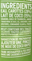 Soupe Carotte, Lait de Coco, Curry Vert