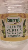 Olives vertes farcies aux amandes